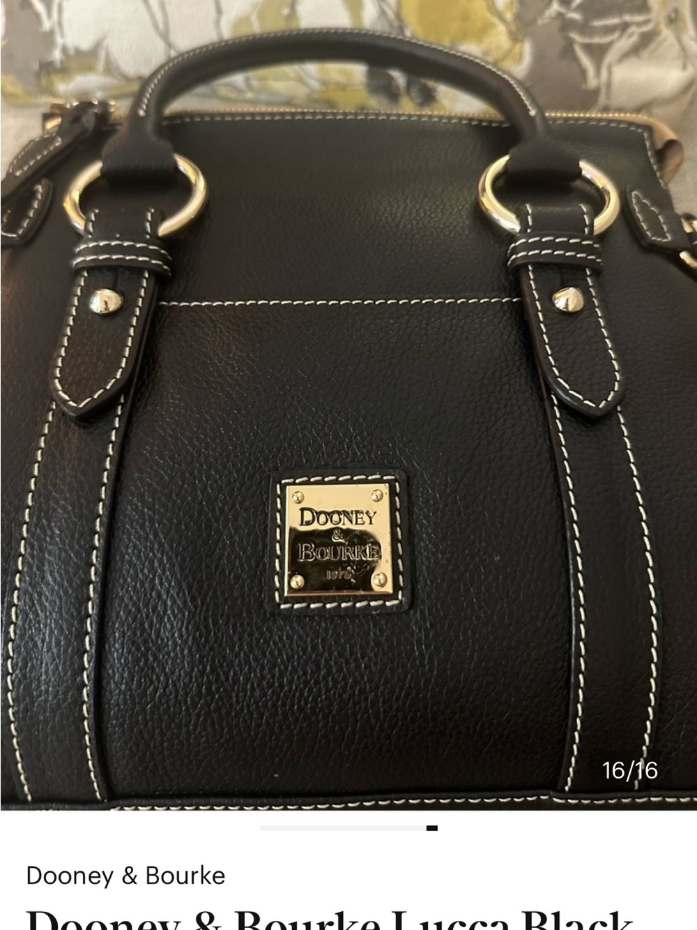 Dooney & Bourke Black Leather Satchel with Matching Continental Wallet - Picture 6 of 16